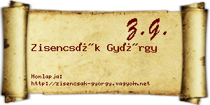 Zisencsák György névjegykártya