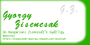 gyorgy zisencsak business card